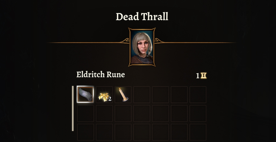 Dead Thrall Inventory